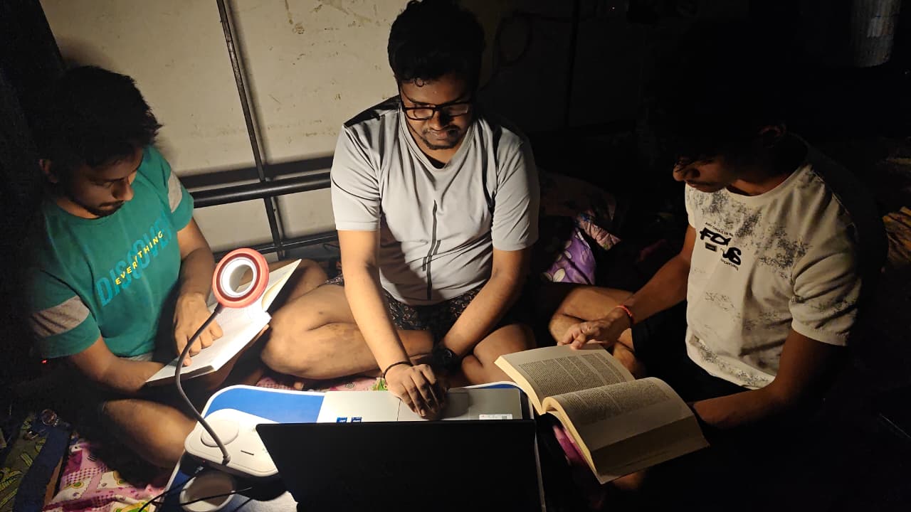 Late-night study session